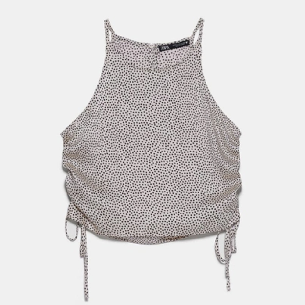 Zara POLKA Dot SATIN Tank - Picture 6 of 7
